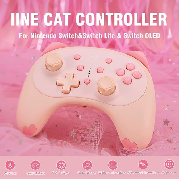 Cute Cat Ears Switch Pro Controller - Picture 2 of 7